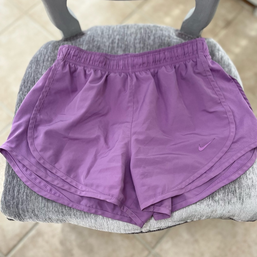 Nike lavender athletic running shorts size small
